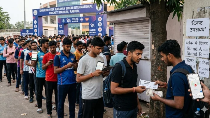 रायपुर में IPL टिकटों की कालाबाजारी से फैन्स परेशान, 8 हजार का टिकट 49 हजार तक पहुंचा