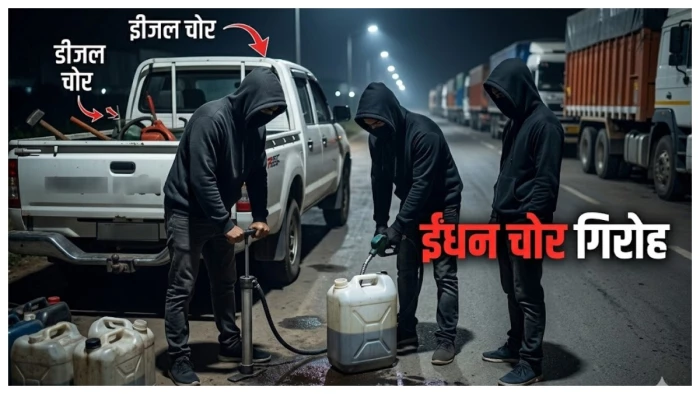 सिरगिट्टी में डीजल चोर गिरोह सक्रिय, खड़े ट्रक से 294 लीटर डीजल चोरी
