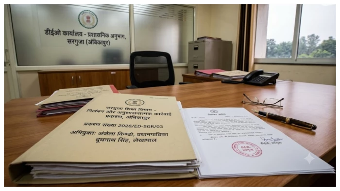 सरगुजा शिक्षा विभाग में बड़ा फर्जीवाड़ा उजागर, वित्तीय अनियमितता पर प्रधानपाठिका और लेखापाल निलंबित